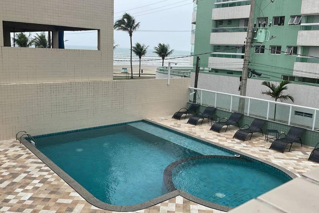 Apto Pe Na Areia Vista Mar Praia Grande  Exterior photo